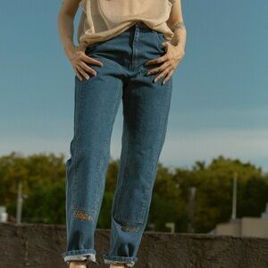 NWT Anthropologie Carleen Monochrome Carpenter Jeans Sundance Denim Western